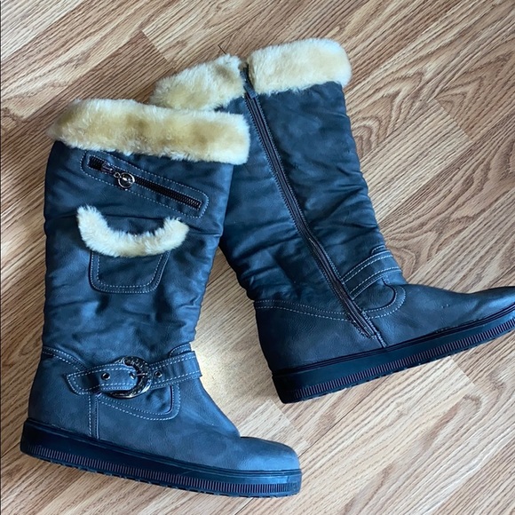 DPN collection Shoes - Wool lined winter snow boots genuine leather